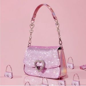 NWT Barbie X Aldo Pink Rhinestone Crossbody Handbag